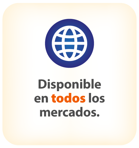Disponible en todos los mercados.